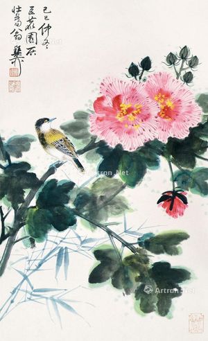 谢稚柳 芙蓉翠鸟