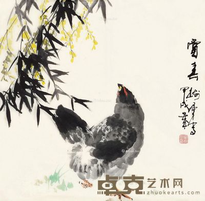 胡树群 赏春 69×68cm