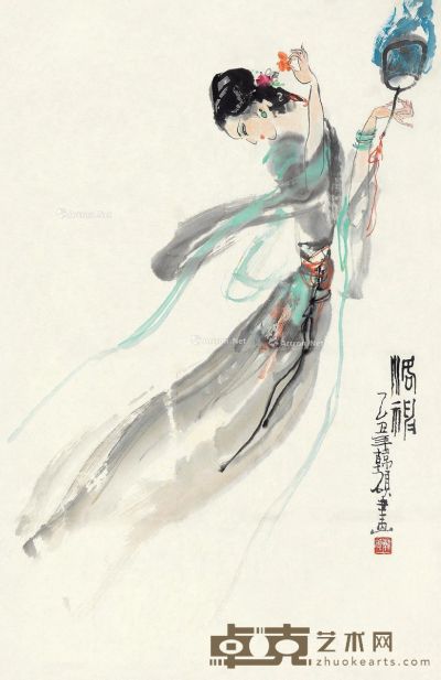 韩硕 洛神 67×44cm