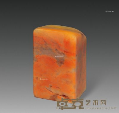 老挝彩冻素方章 5×5×7.5cm