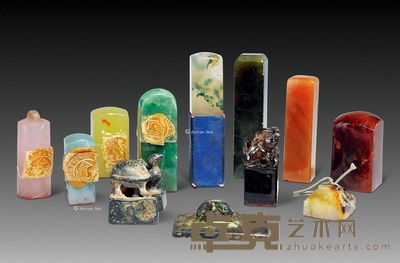 近代 各式旧玉印 铜印 (十二方) 尺寸不一