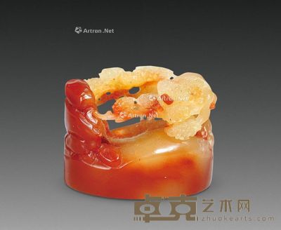 结晶芙蓉椭园章 3.2×2.5×2.3cm