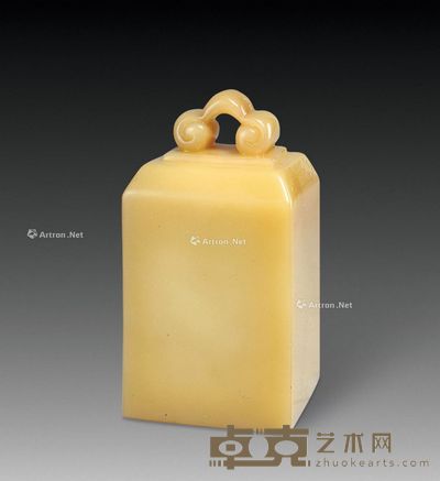 芙蓉如意钮方章 3.3×3.3×6.2cm