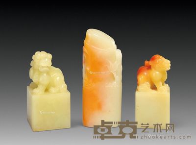 巧色芙蓉钮章 (三方) 尺寸不一