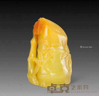 巧色芙蓉竹节形章 4.5×3×7.5cm