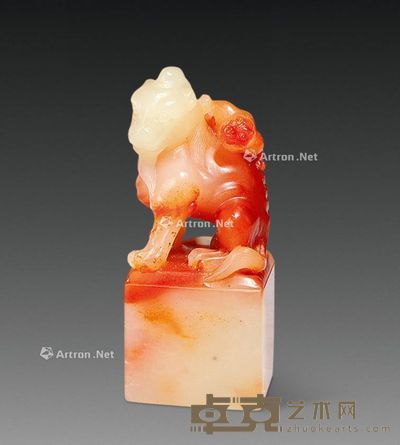结晶芙蓉古兽章 2×2×4.9cm