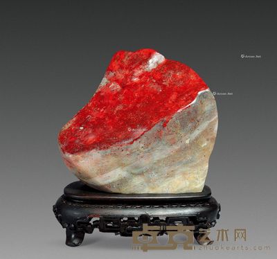 昌化鸡血石摆件 8×3.2×8cm