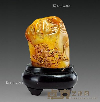 小田黄踏雪弄梅薄意章 2.2×1.2×3.3cm