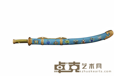 掐丝珐琅八宝纹刀 L:90cm