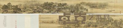 蒋廷锡 仿赵大年江乡清夏图 27×406.5cm