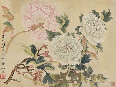 陆抑非 牡丹花开 30×40cm