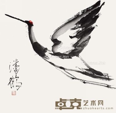 潘鹤 丹顶鹤 65×65cm