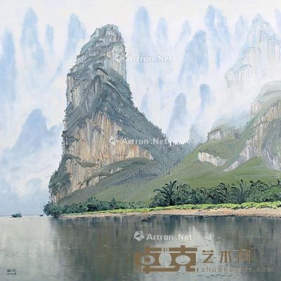 杨诚 油画山水 100×100cm