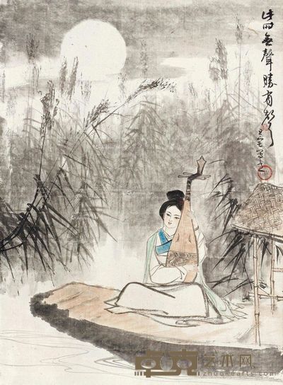 刘旦宅 琵琶行诗意图 64×47cm
