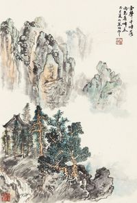 朱梅邨 山水