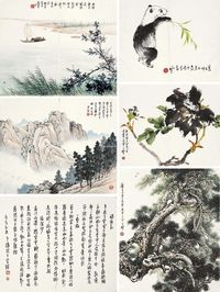 黎葛民 梁占峰 山水 书法 花卉