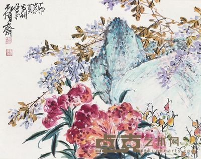 刘昌潮 花卉 48×60.5cm