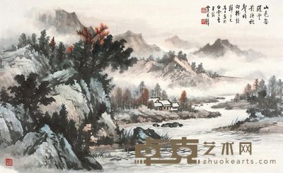 黄君璧 山水 55.5×91cm