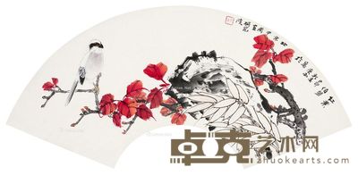 詹庚西 红叶伯劳 29×61cm