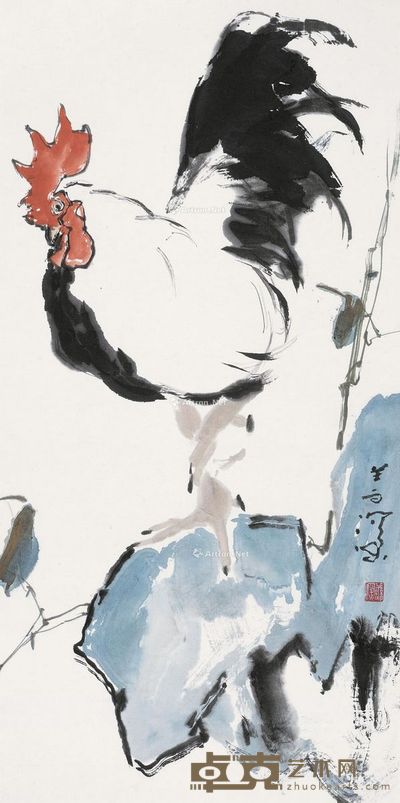 杨善深 一唱天下白 69×34.5cm