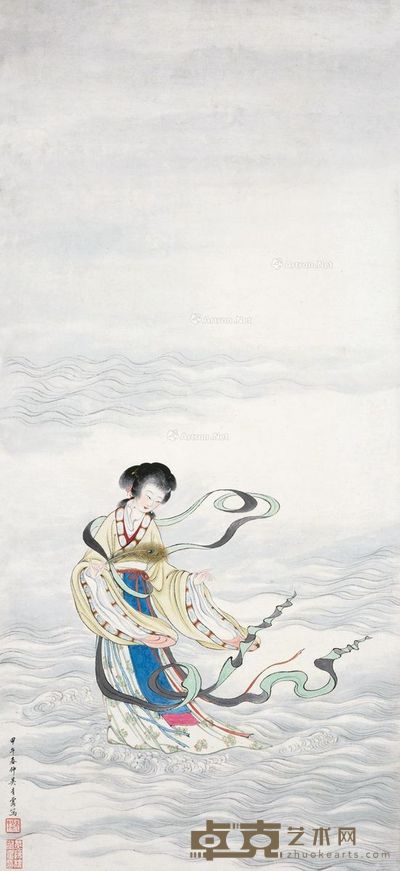 吴青霞 洛神图 81×37cm