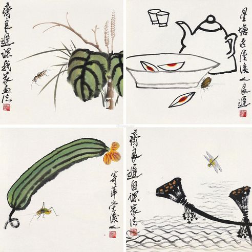 齐良迟 花卉草虫