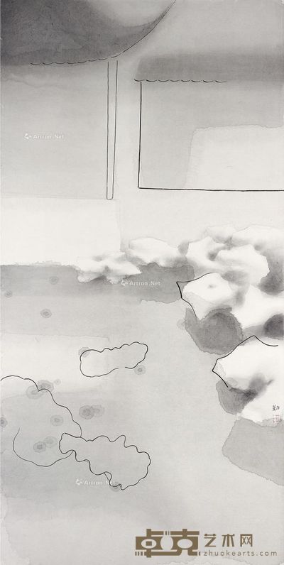 沈勤 园林 137×69cm