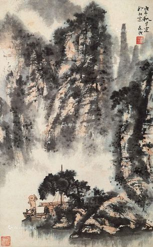崔森茂 溪间渡舟