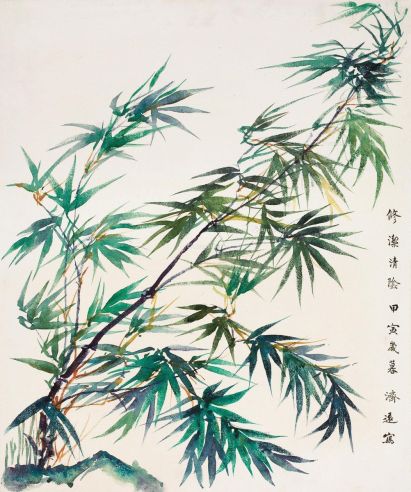 王济远 1974年作 竹— 修洁清阴 布面 油画