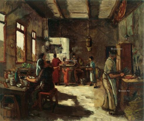 孙宗慰 1946年作 厨房 布面 油画