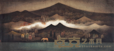 黄红涛 无名山 96×210.5cm