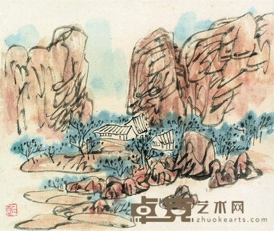 陈子庄 夏日丹山 22×26