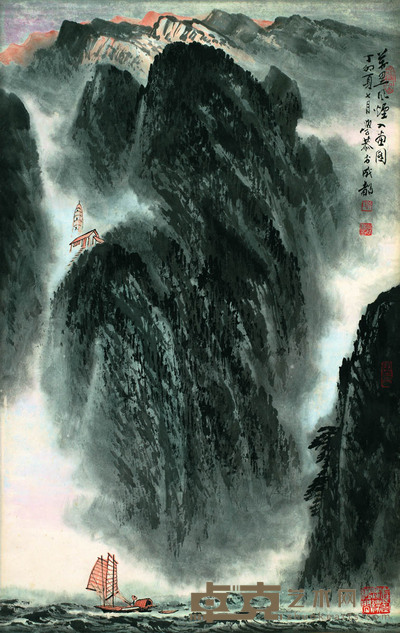 岑学恭 万里风烟入画图 68×42
