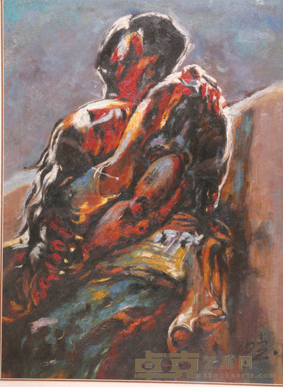 罗中立 抱 54×40