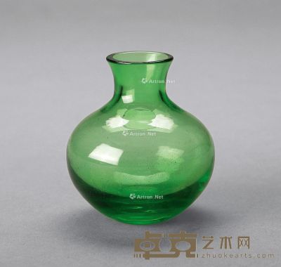 清 绿料小瓶 长6.8cm