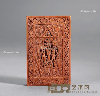 清 檀香木名片盒 10.8×6.8cm
