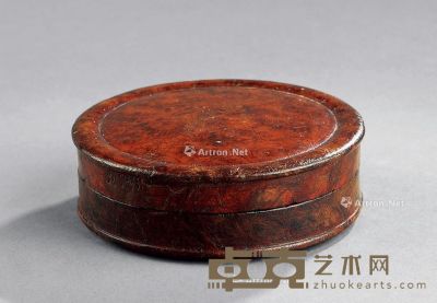 清 瘿木香盒 长8cm