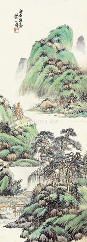 管一得 青绿山水