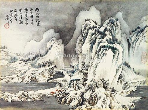 谢稚柳 雪景山水