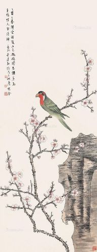 徐建融 五色鹦鹉图