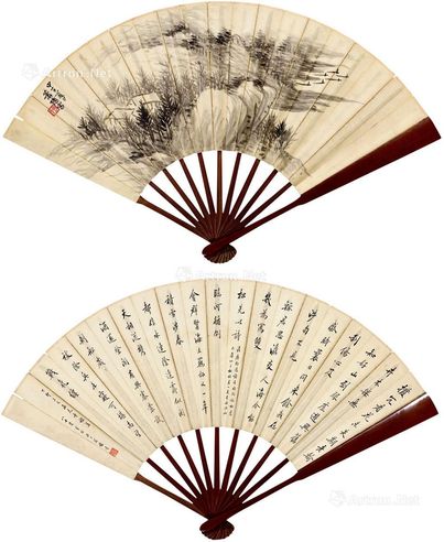 萧逊 秋林远帆