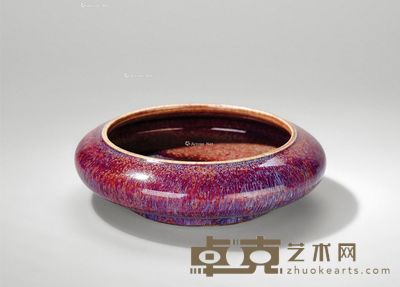 钧釉笔洗 高3.6cm；直径12.8cm