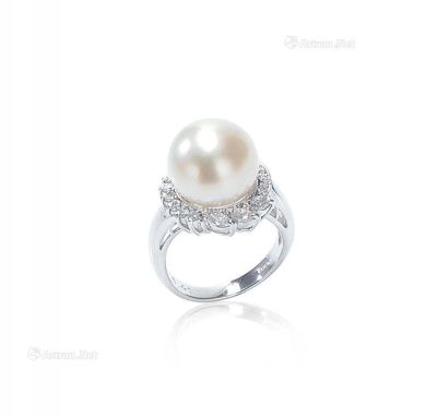 天然白珍珠戒指