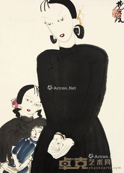 林风眠 母与女 43×30.6cm