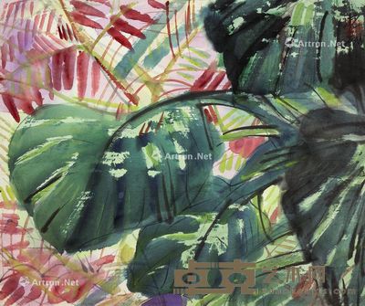 林风眠 花园一角 31.1×37.2cm