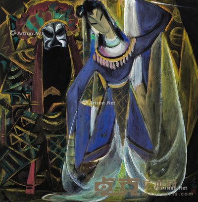 林风眠 霸王别姬 64.8×63.3cm