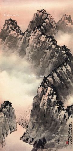 赵少昂 三峡暮色