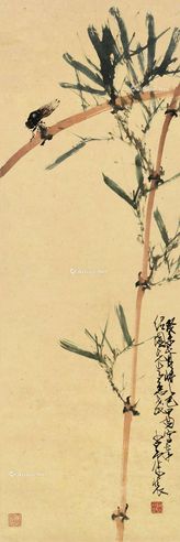 赵少昂 翠竹蝉鸣