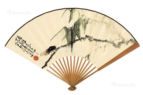赵少昂 疏柳鸣蝉