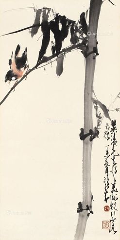 赵少昂 高枝鸣远